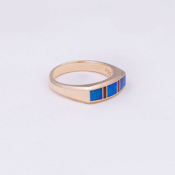Thumbnail: 14k Gene Alu Opal/Coral Ring GD-0083