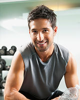 Man Exercising Indoors