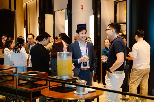 Mingling at happy hour