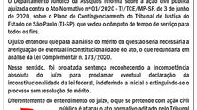 Informativo Jurídico da Assojubs: Ação Civil (Plano de Contingenciamento do TJ-SP)