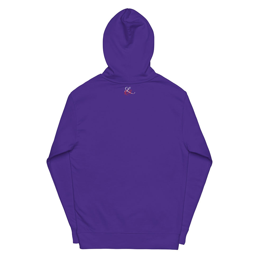 Thumbnail: Purple hoodie with logo on the back, casual wear for everyday use.