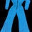 Thumbnail: A stylish blue jumpsuit with a zipper in front for fashion and comfort.