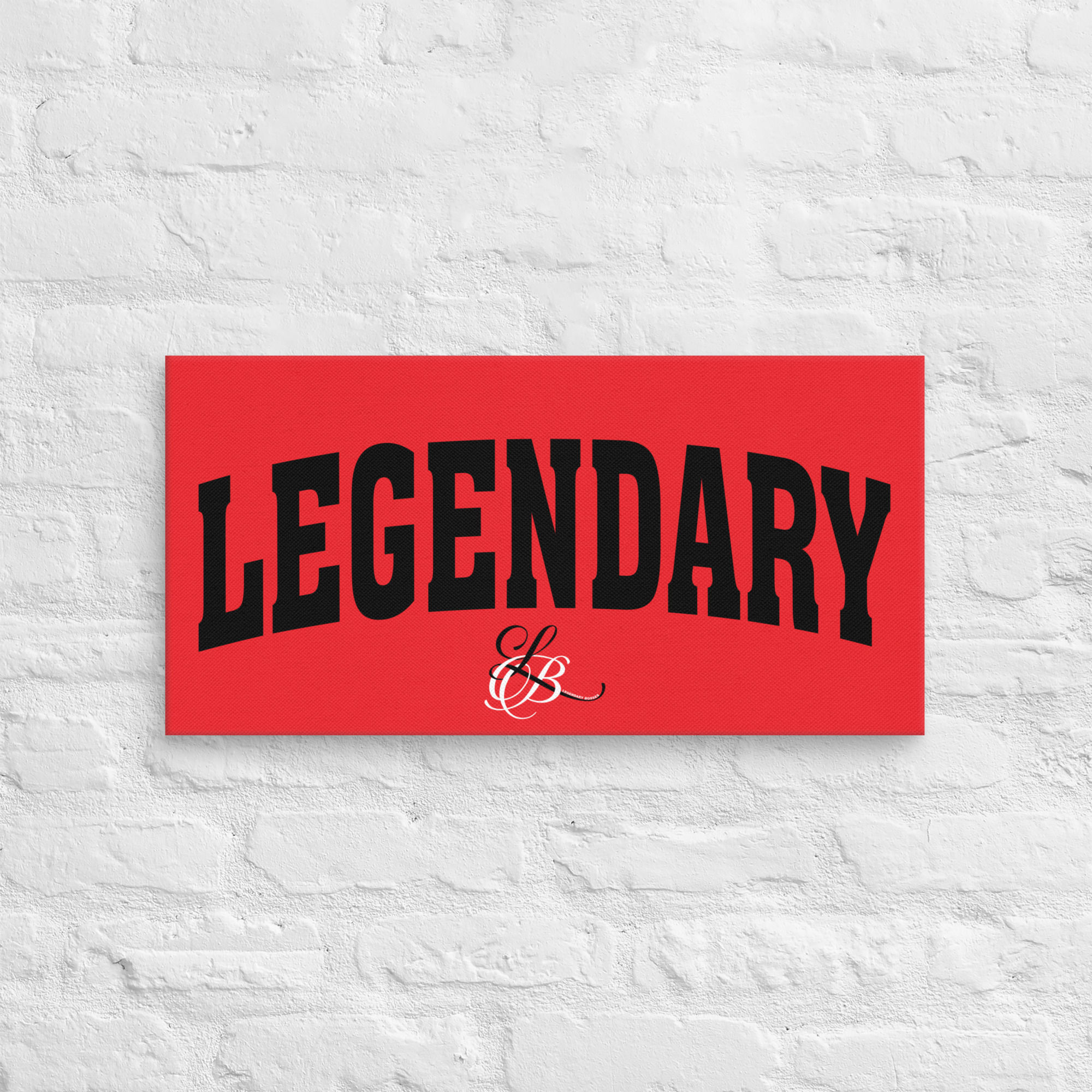 Red canvas with the word "LEGENDARY" across the canvas