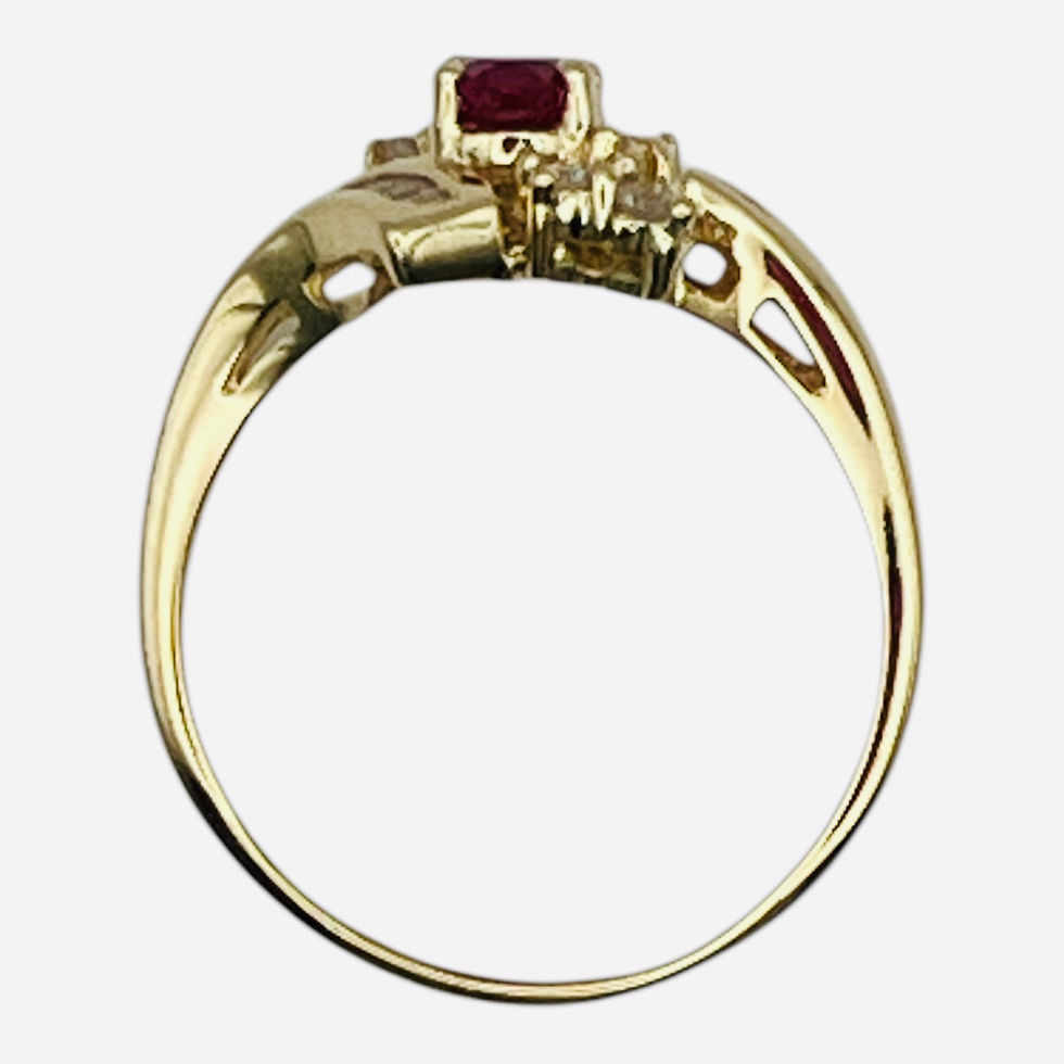 Thumbnail: 14ky Ruby and Diamond Ring
