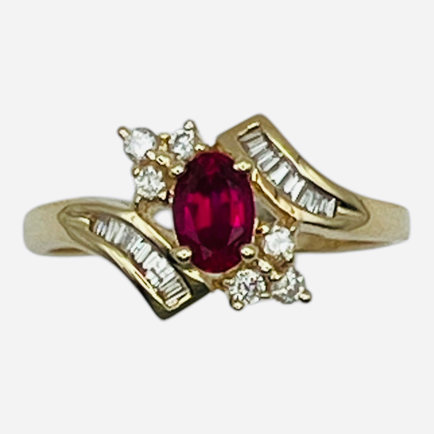 14ky Ruby and Diamond Ring