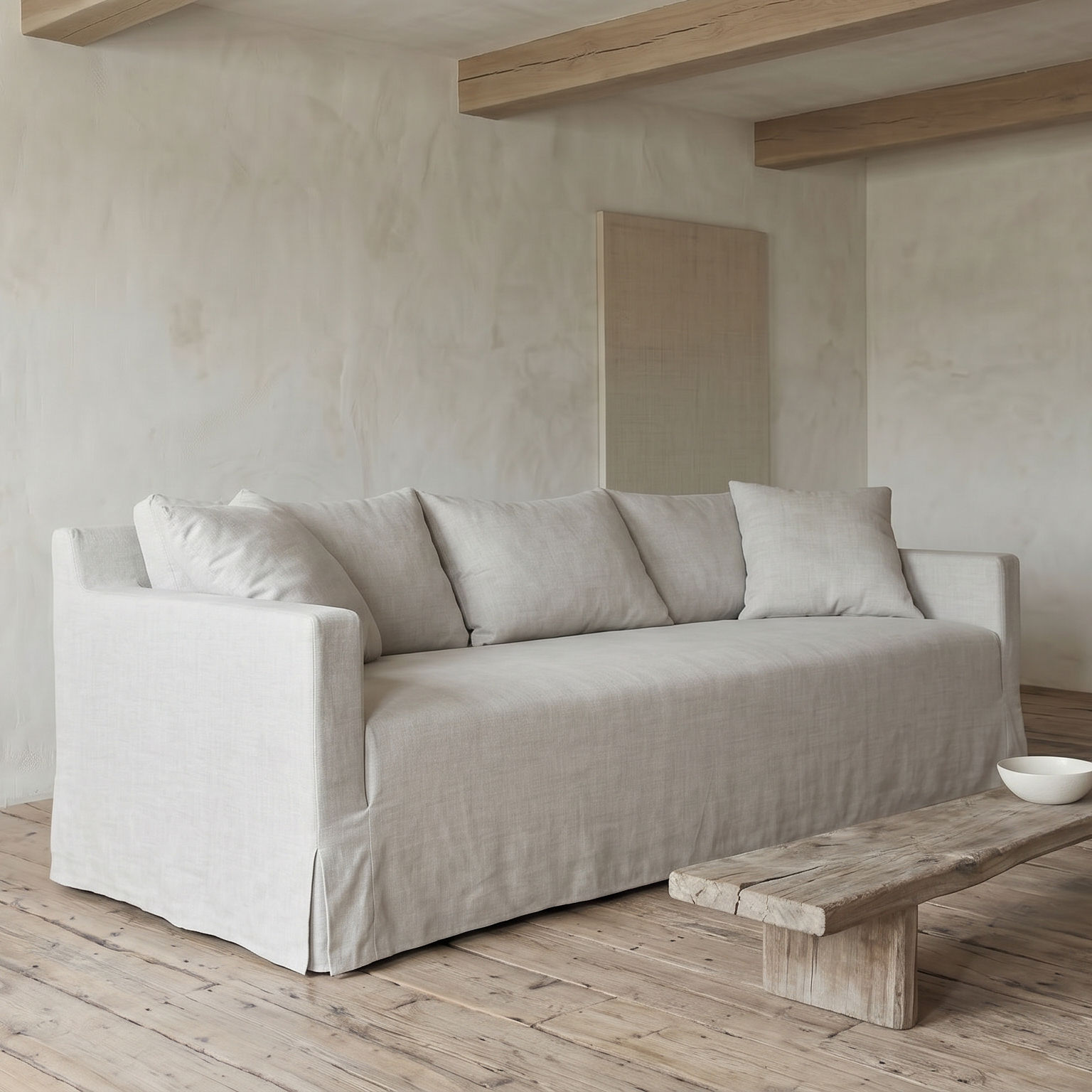 SALMA SOFA | CUSTOM REMOVABLE LINEN SOFA
