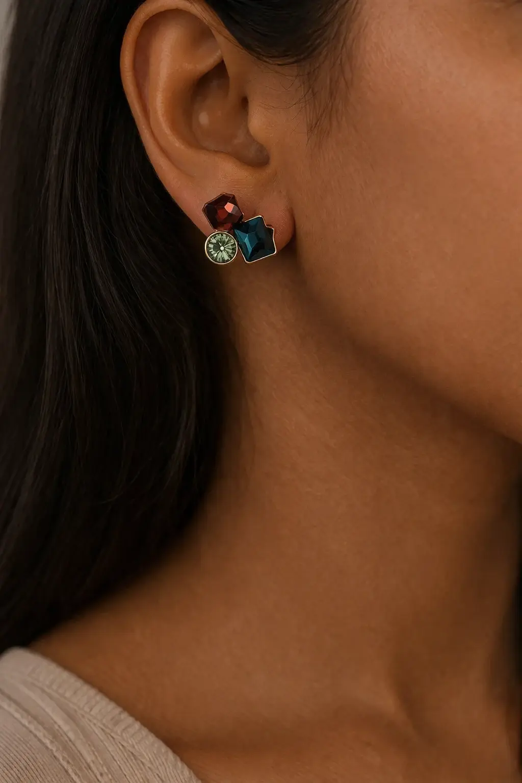 Mystic Gem Trio Earrings