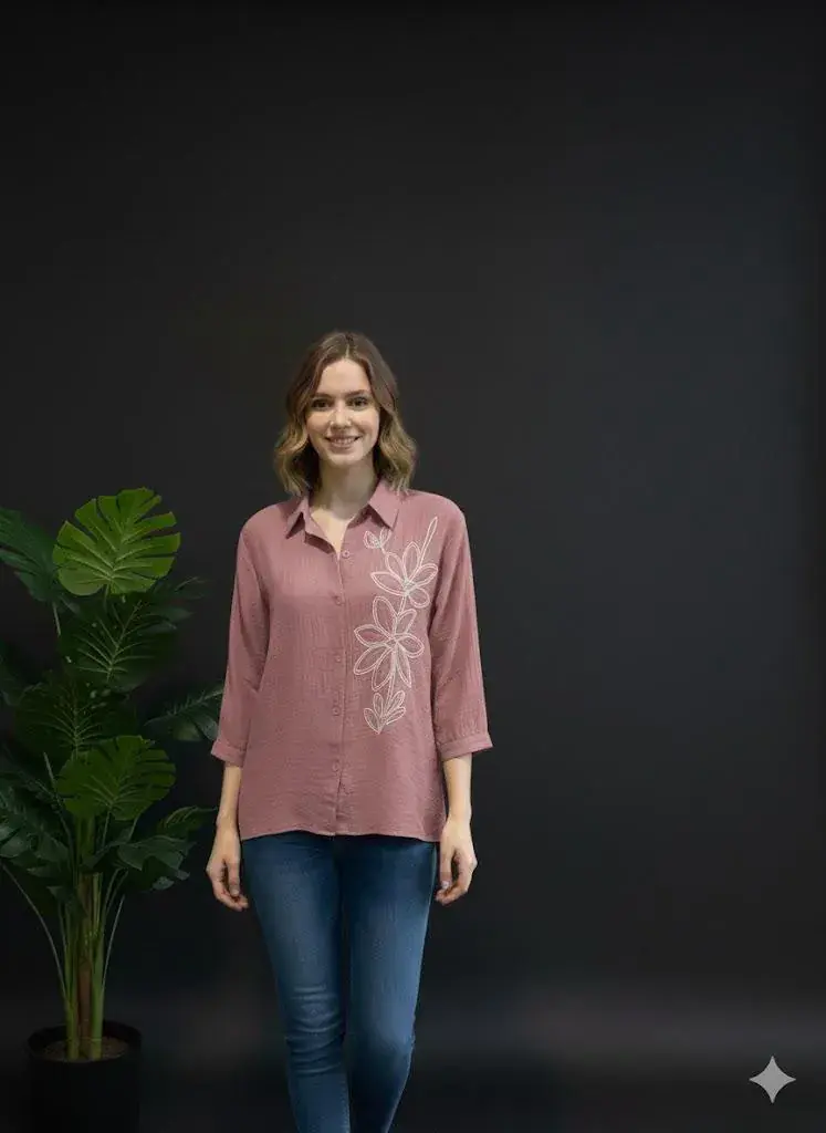 Thumbnail: Embellished Crepe Shirt