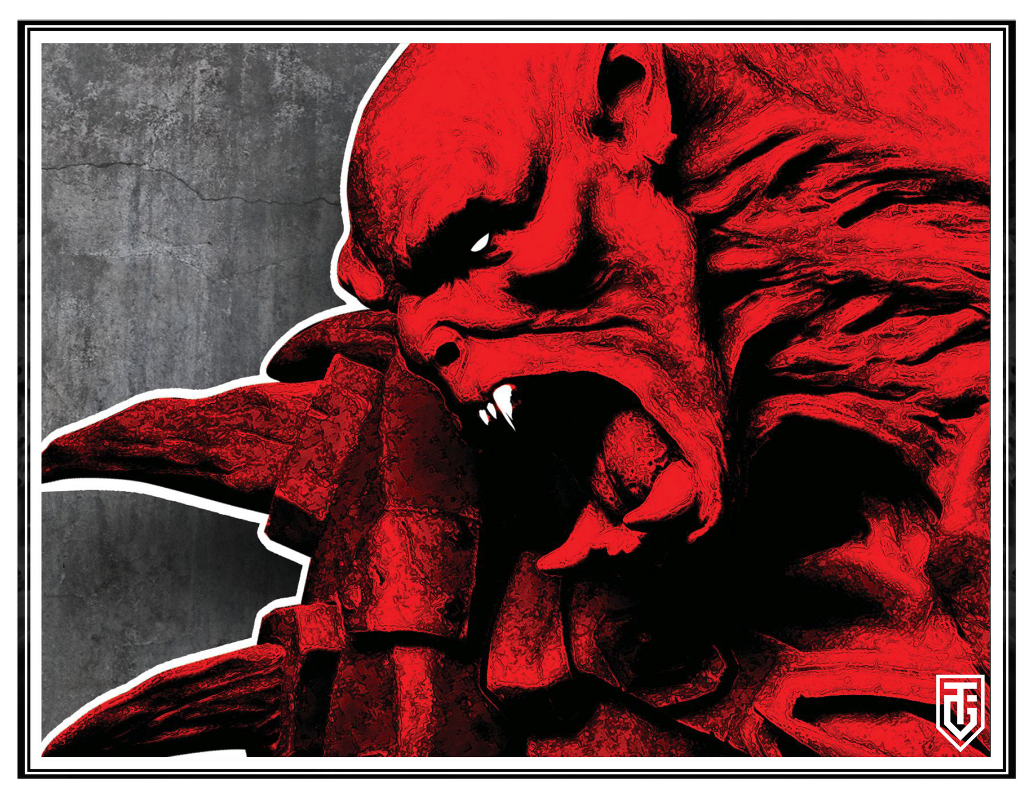 Orc Berserker Small Poster