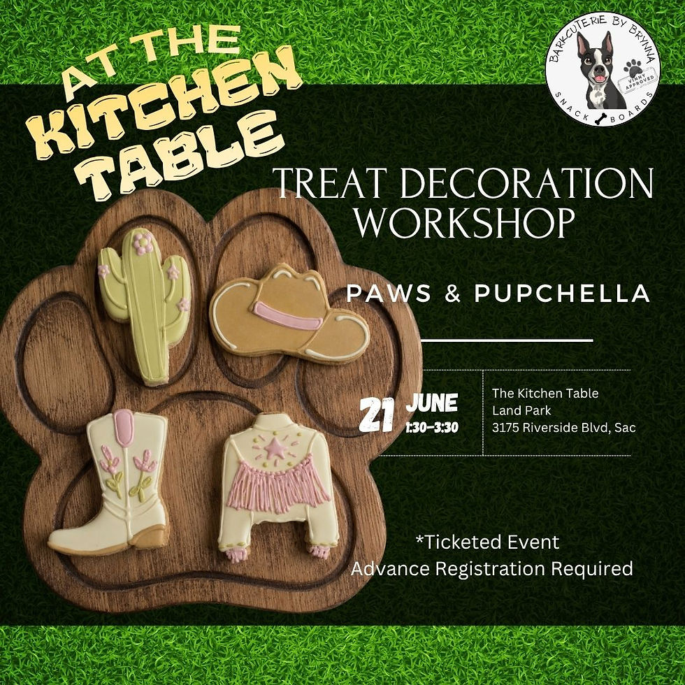 Pupchella Treat Decoration Workshop at the Kitchen Table