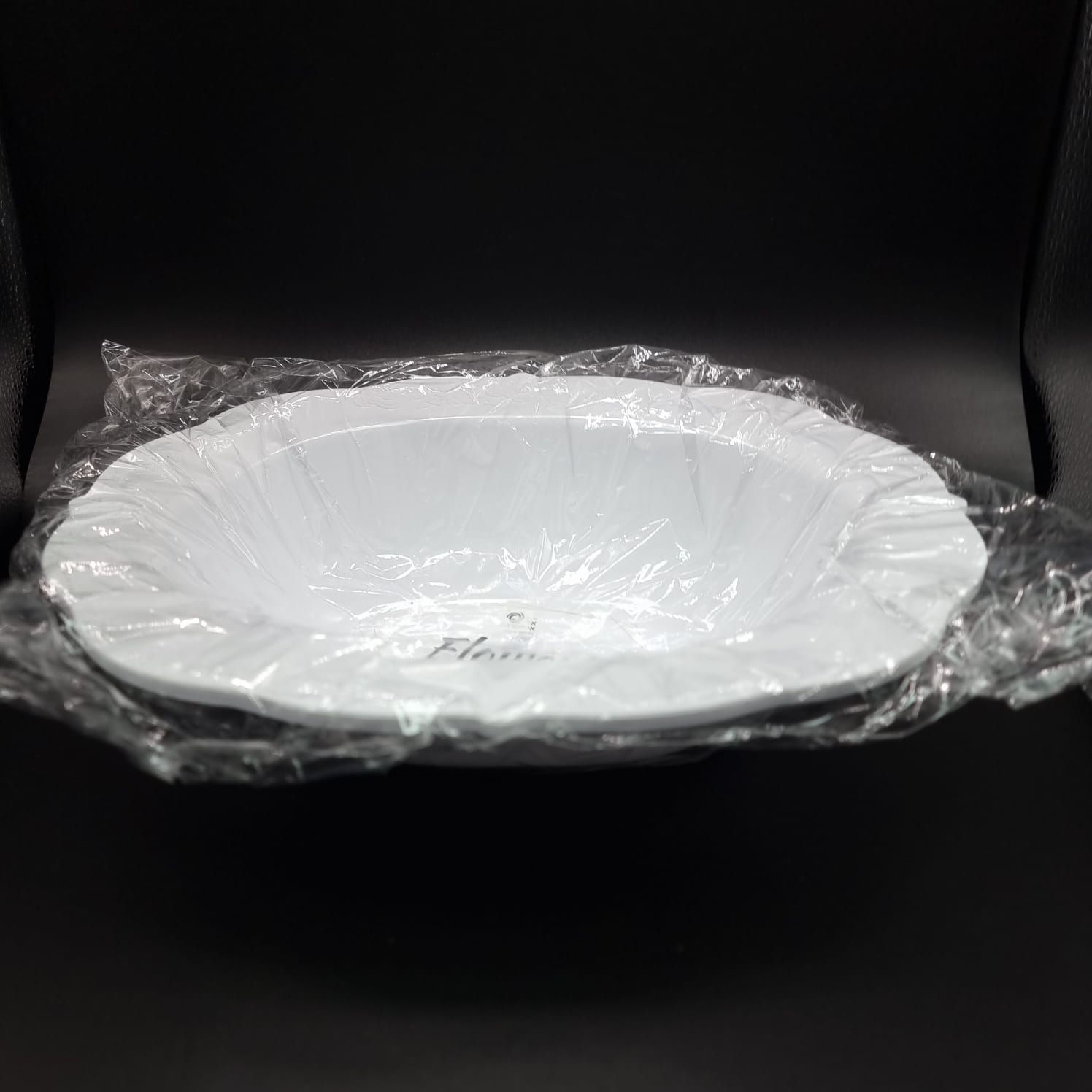 Triples bols ovales blancs