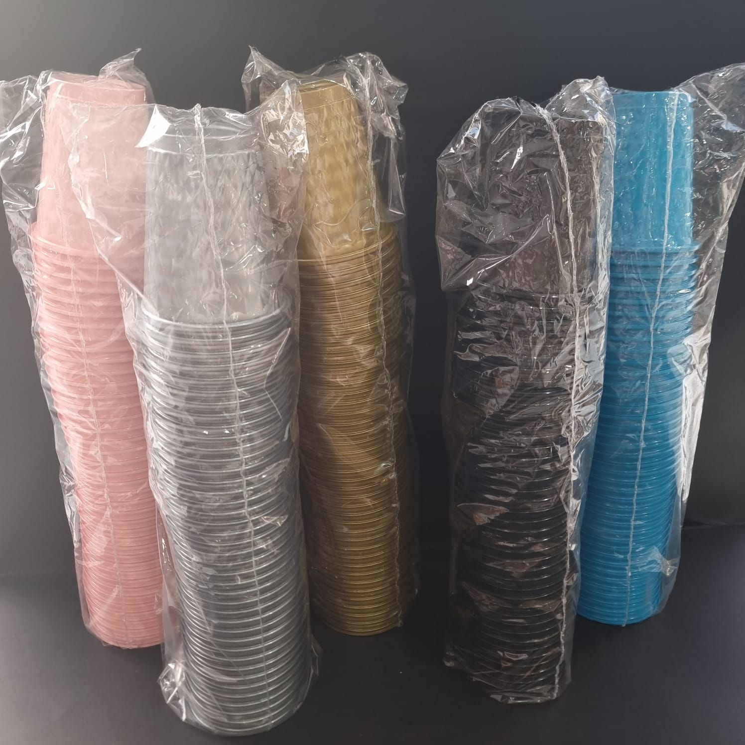 3 Lots de 40 Verres de couleur noir