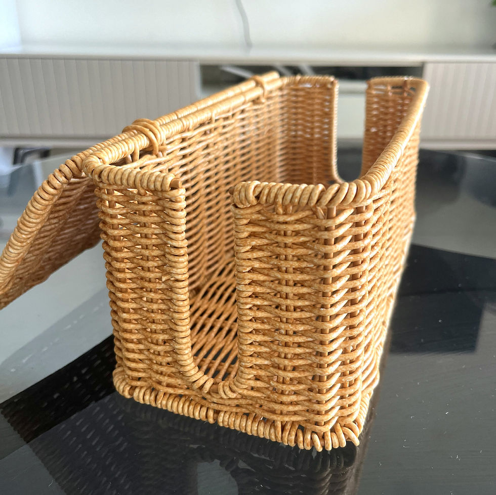 Thumbnail: Rattan Style Cable Management Box with Lid