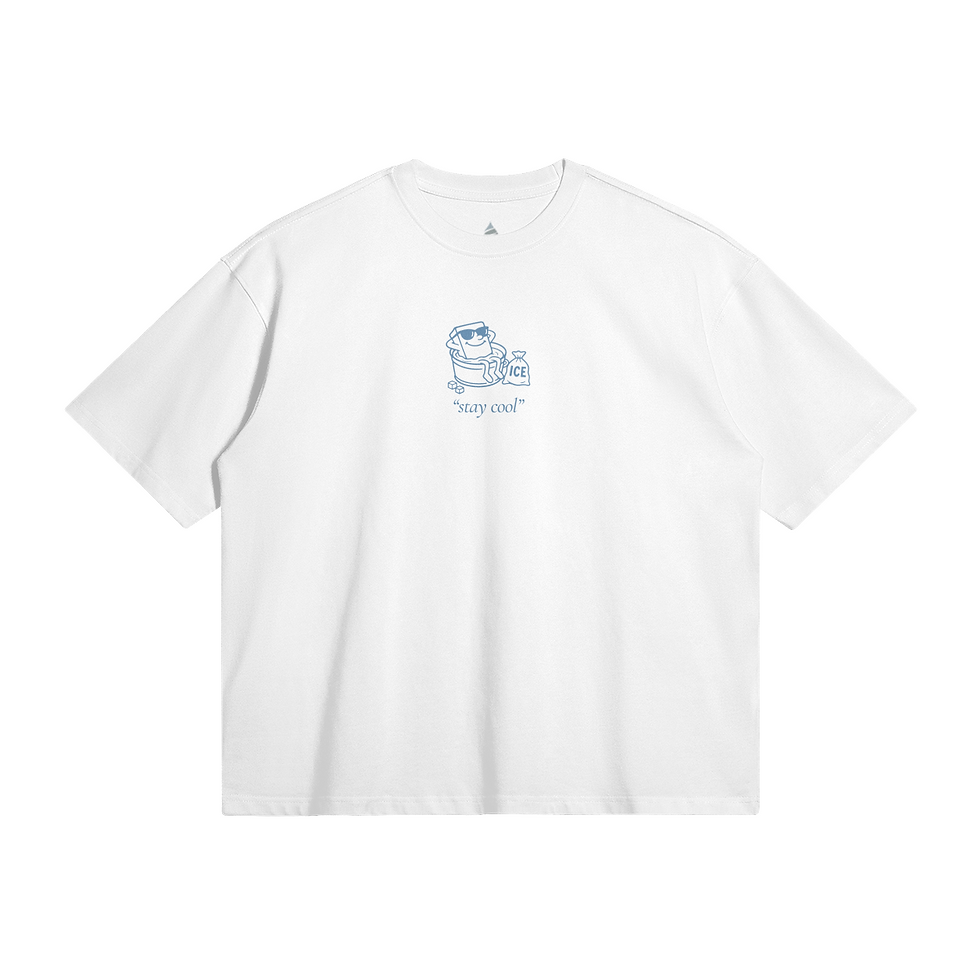 "Stay Cool" Heavy Weight Tee (White or Apricot)