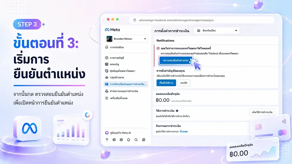 ขั้นตอนที่3: เริ่มการยืนยันตำแหน่ง