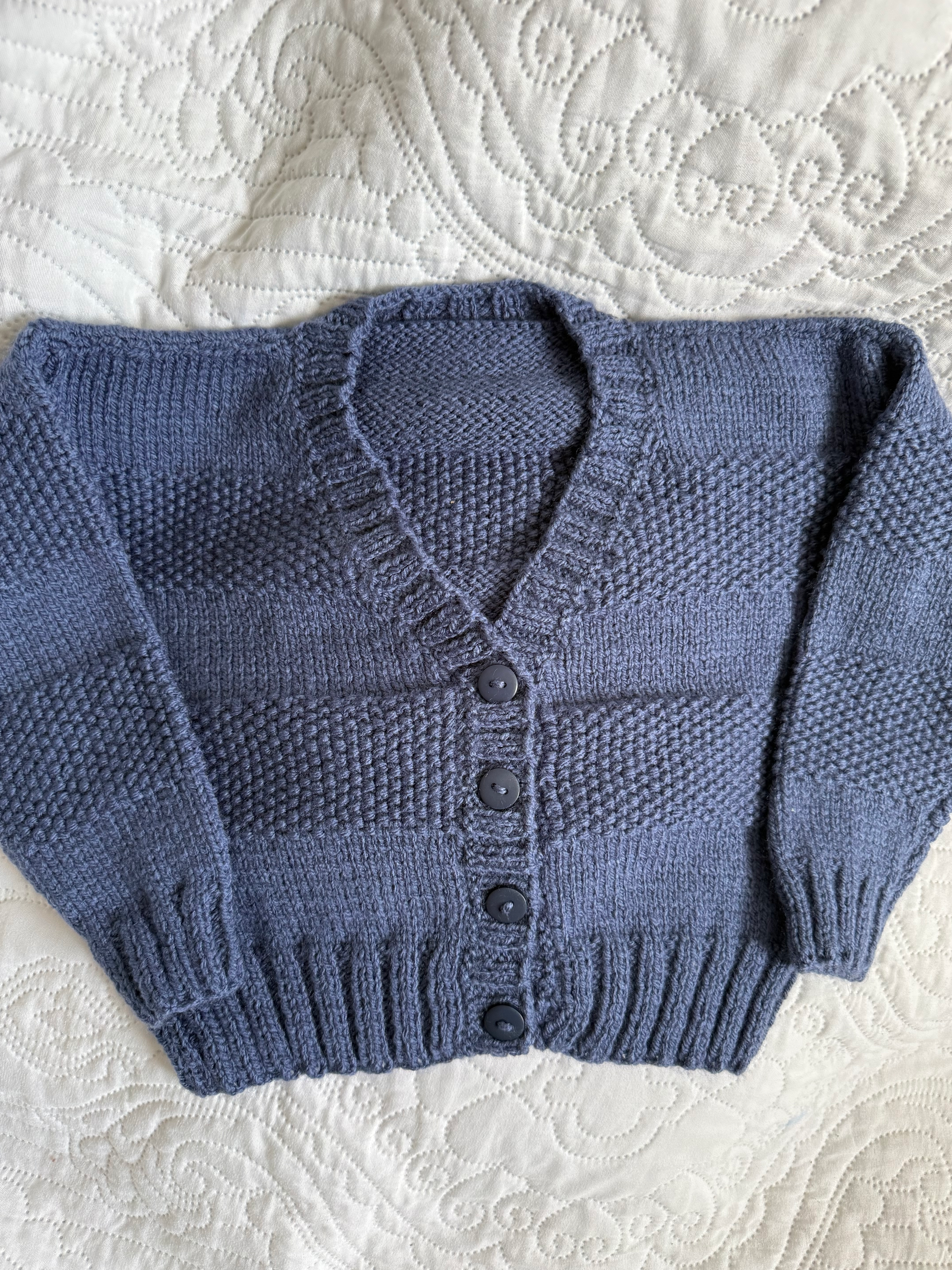 Hand knitted Nana style cardigan 2-3years