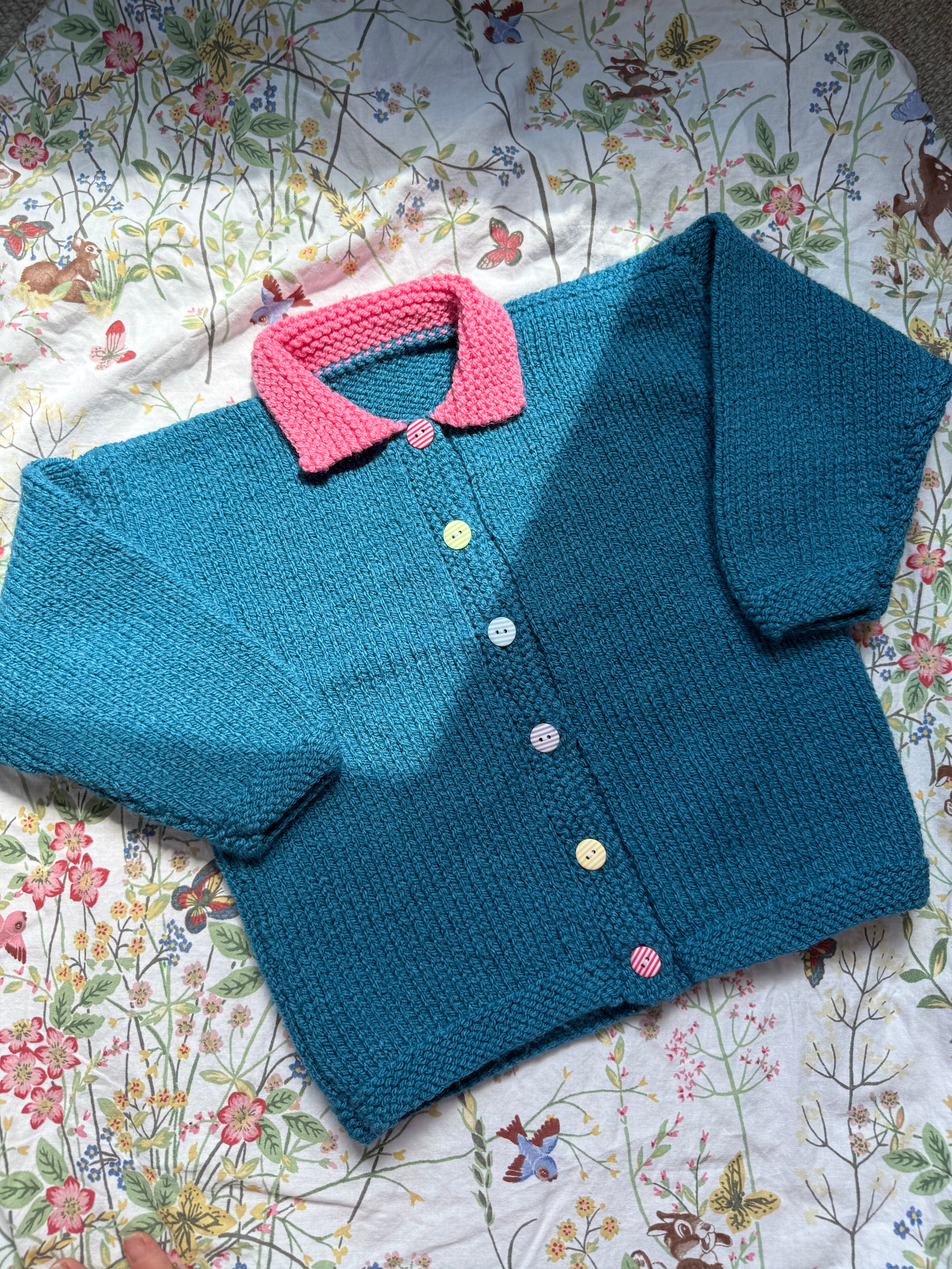 Hand knitted cardigan 3-4years