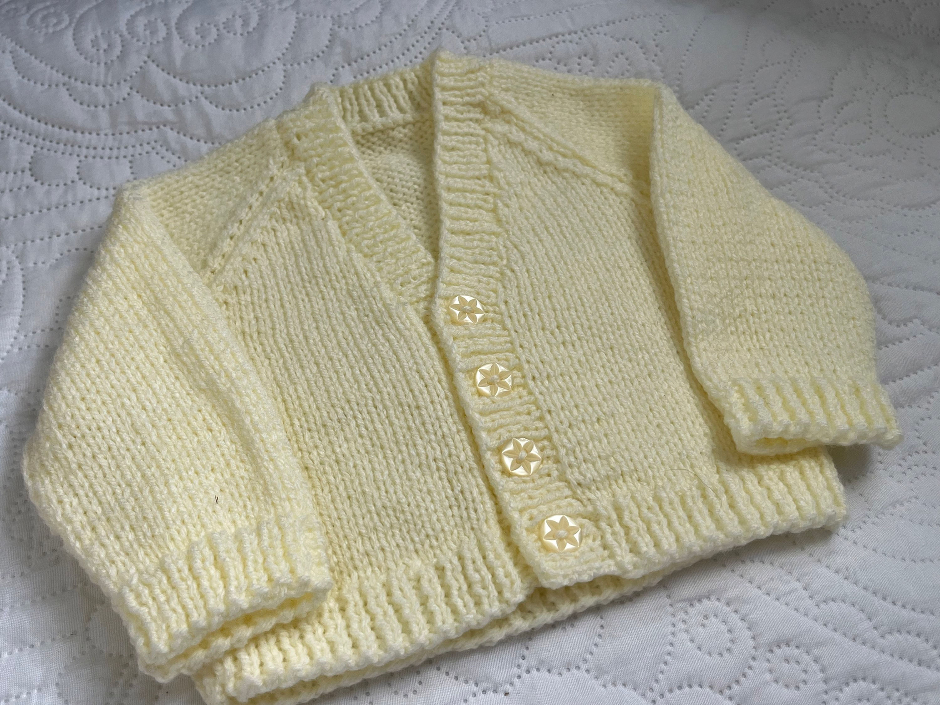 Hand knitted cardigan 3-6 months