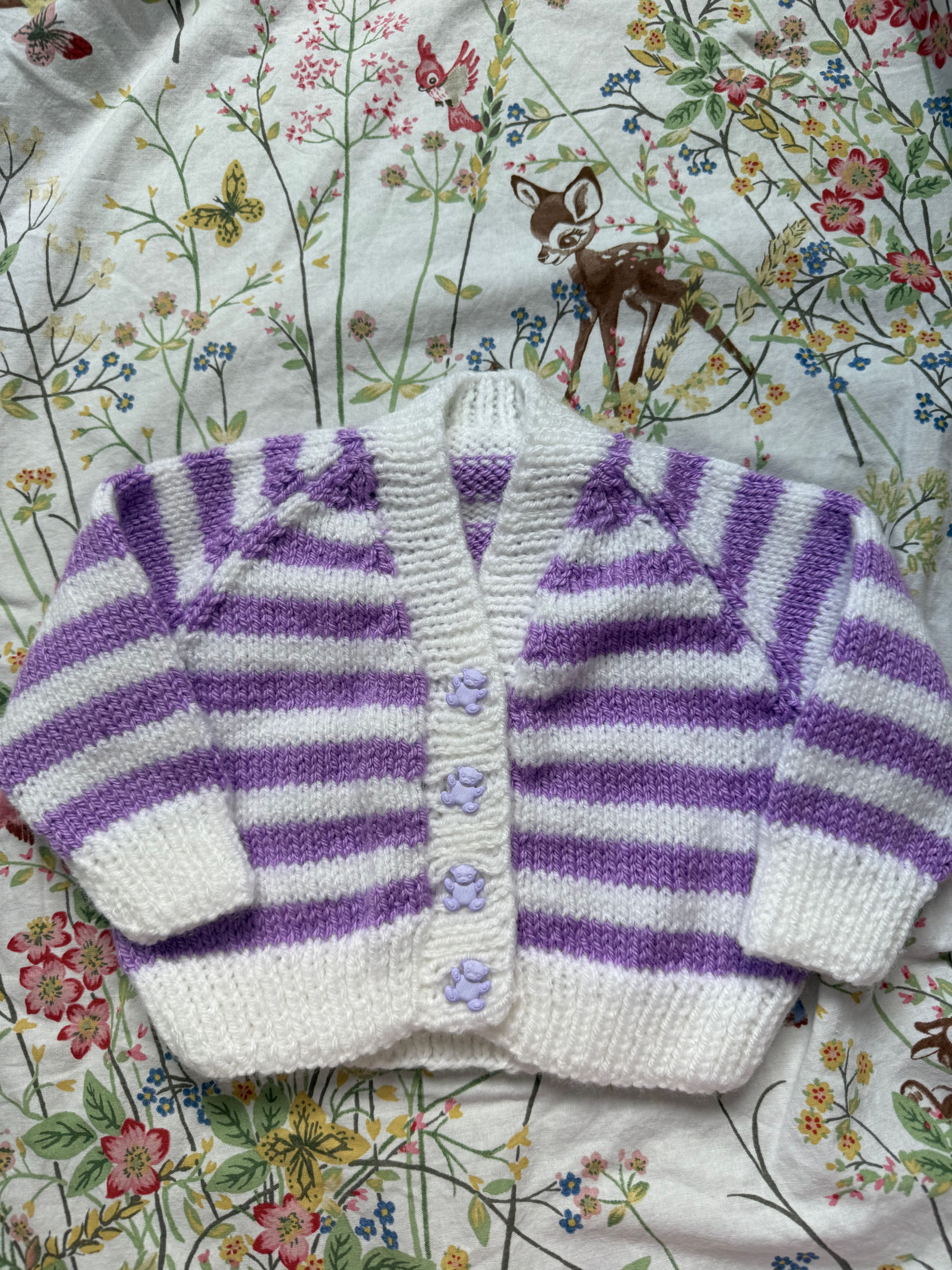 Hand knitted cardigan 3-6 months