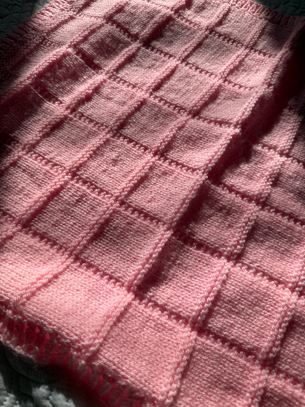 Thumbnail: Hand knitted baby blanket