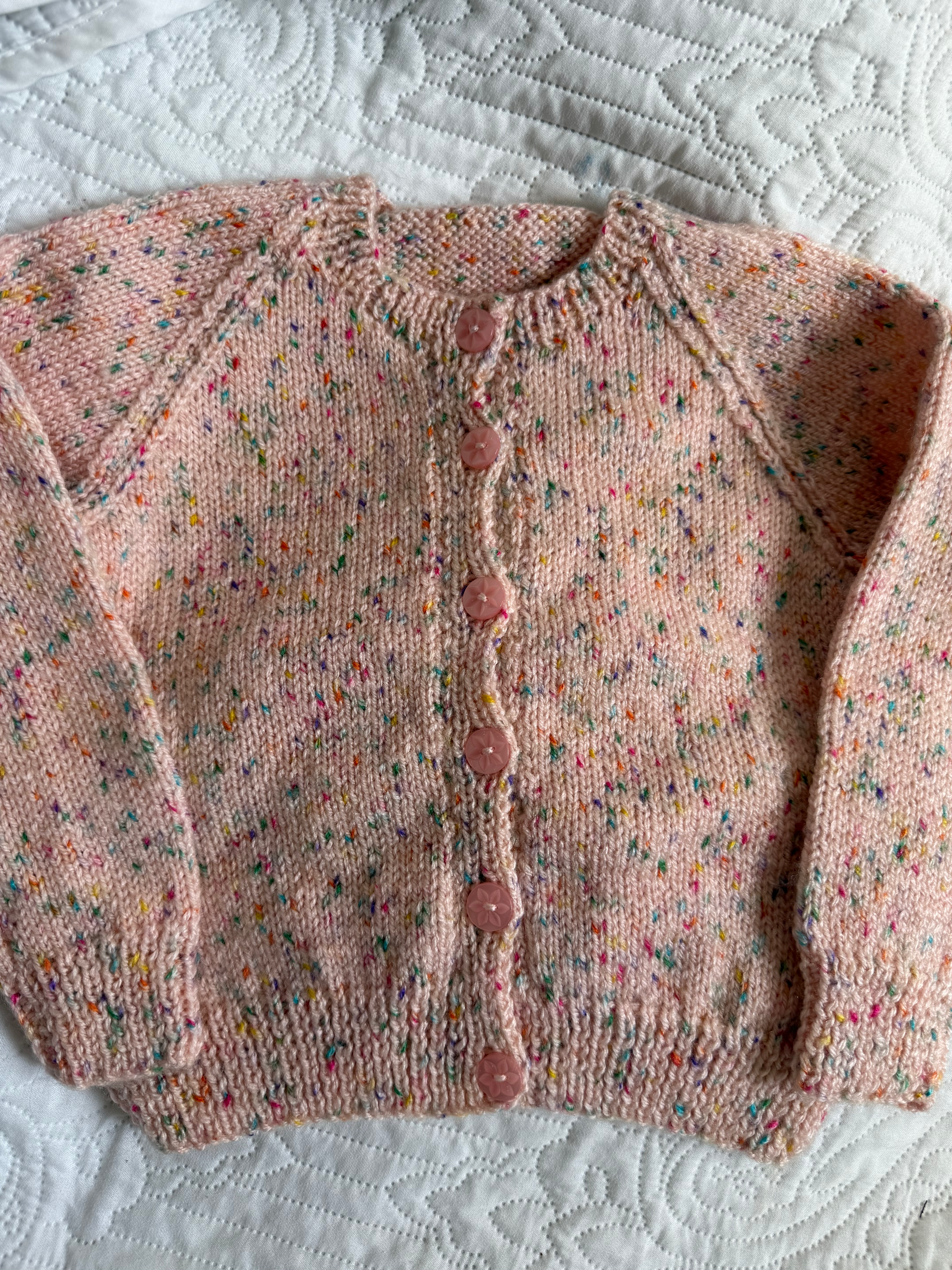 Hand knitted nana style cardigan 3-4years
