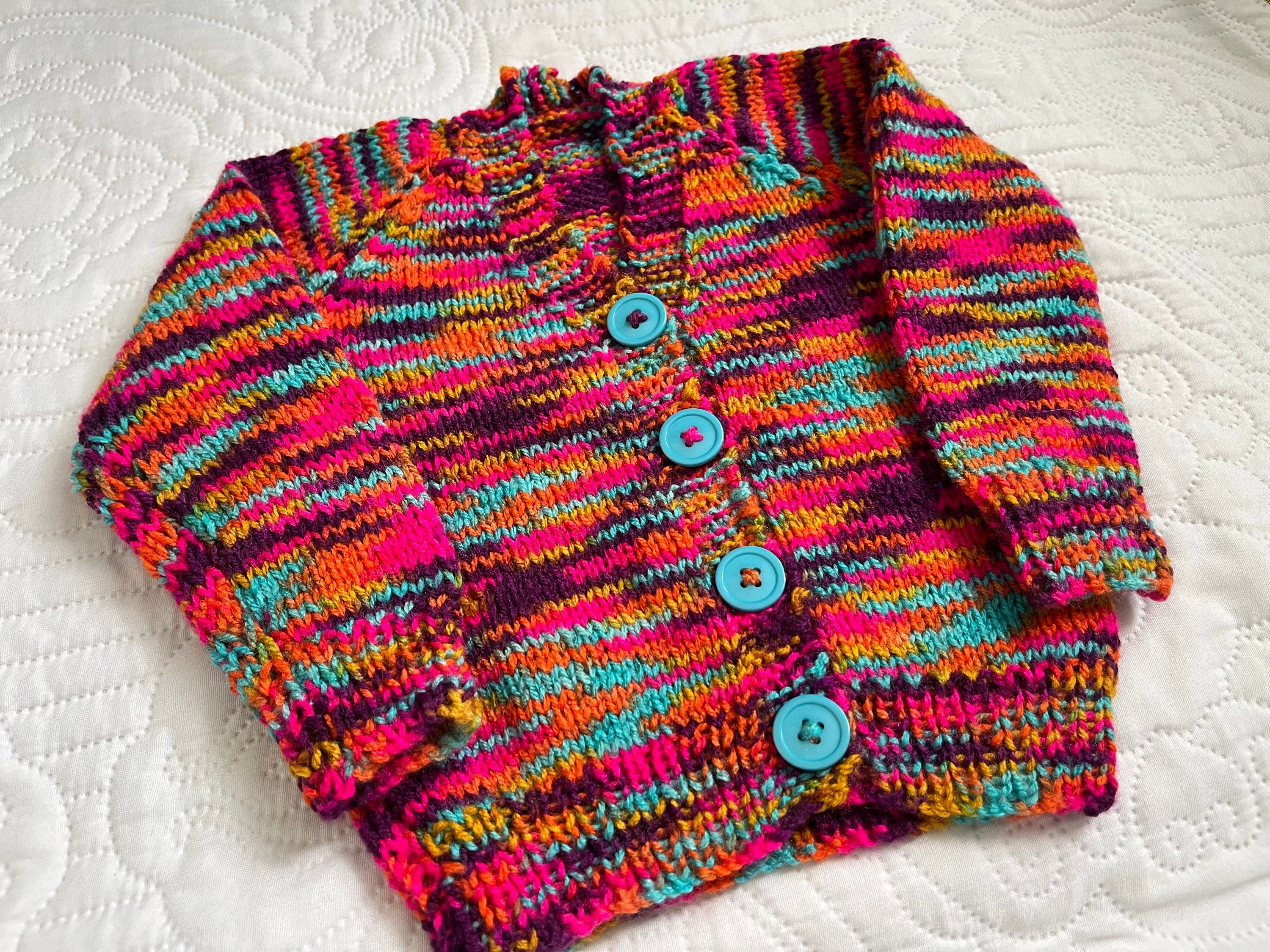 Hand knitted cardigan 3-6 months