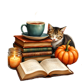 Cozy Bookish Autumn Clipart