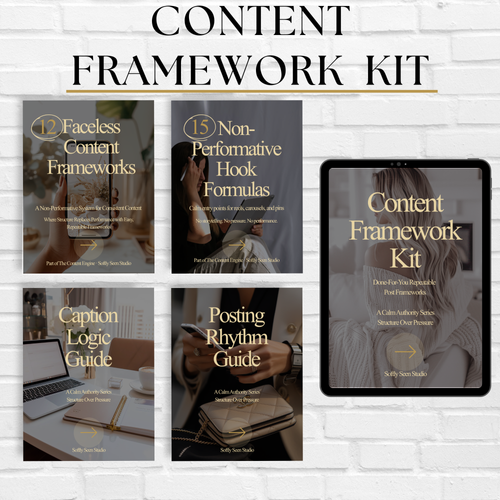 Frame Work Contents Content Framework Kit | Softly Seen Studio
