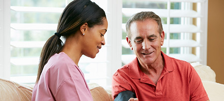 Nurse with older man