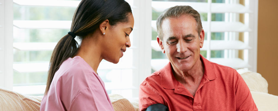 Nurse with older man