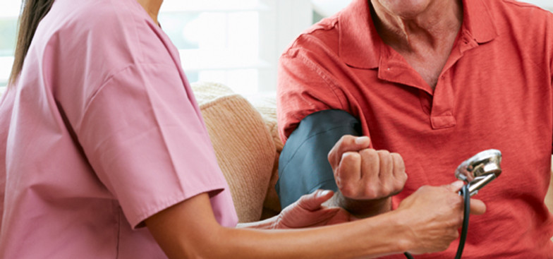 Nurse with older man