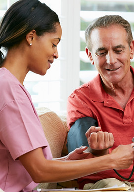 Nurse with older man