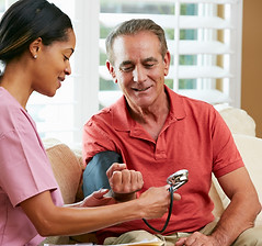 Nurse with older man
