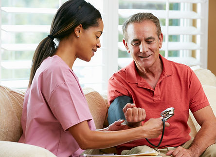 Nurse with older man