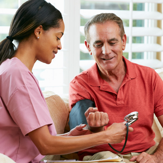 Nurse with older man