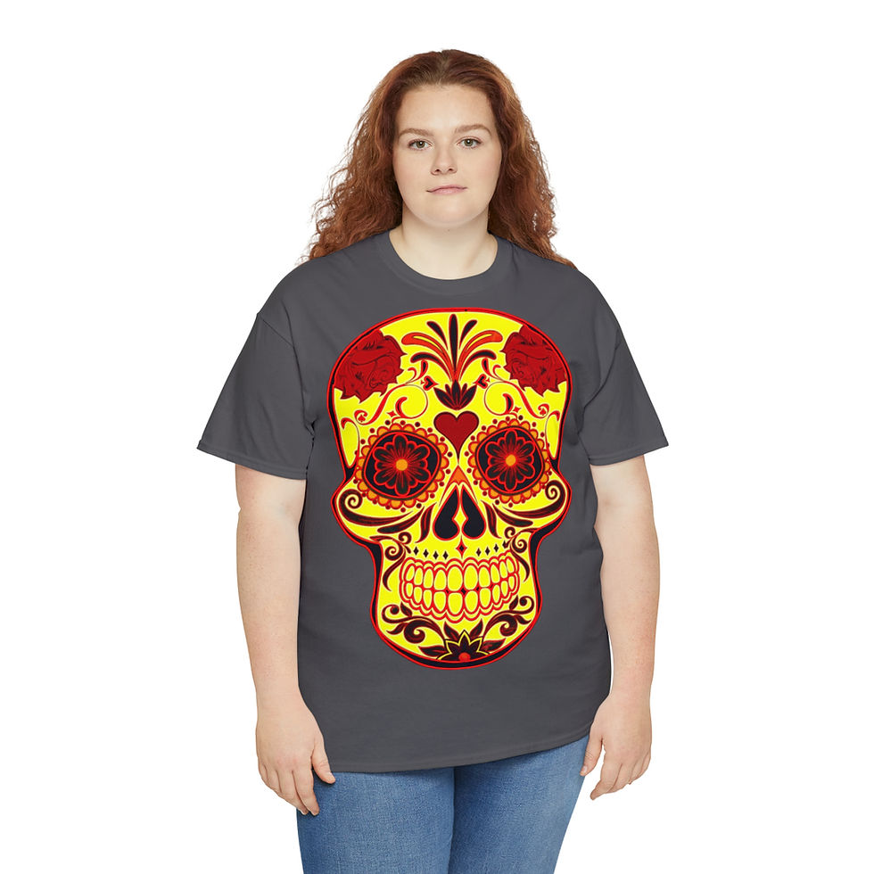 Miniaturbild: Unisex-T-Shirt aus schwerer Baumwolle Day of the Dead