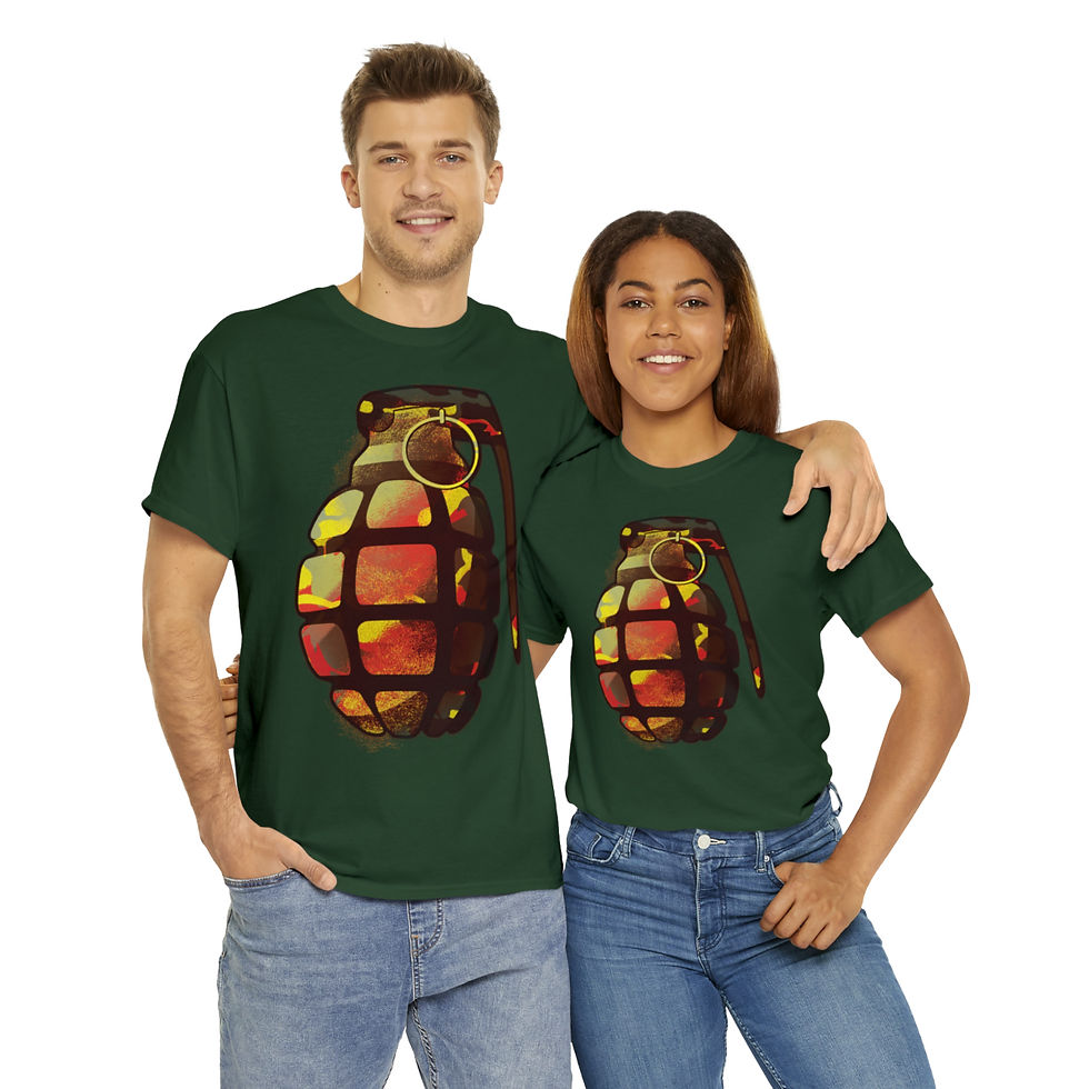 Miniaturbild: Unisex-T-Shirt aus schwerer Baumwolle Grenade