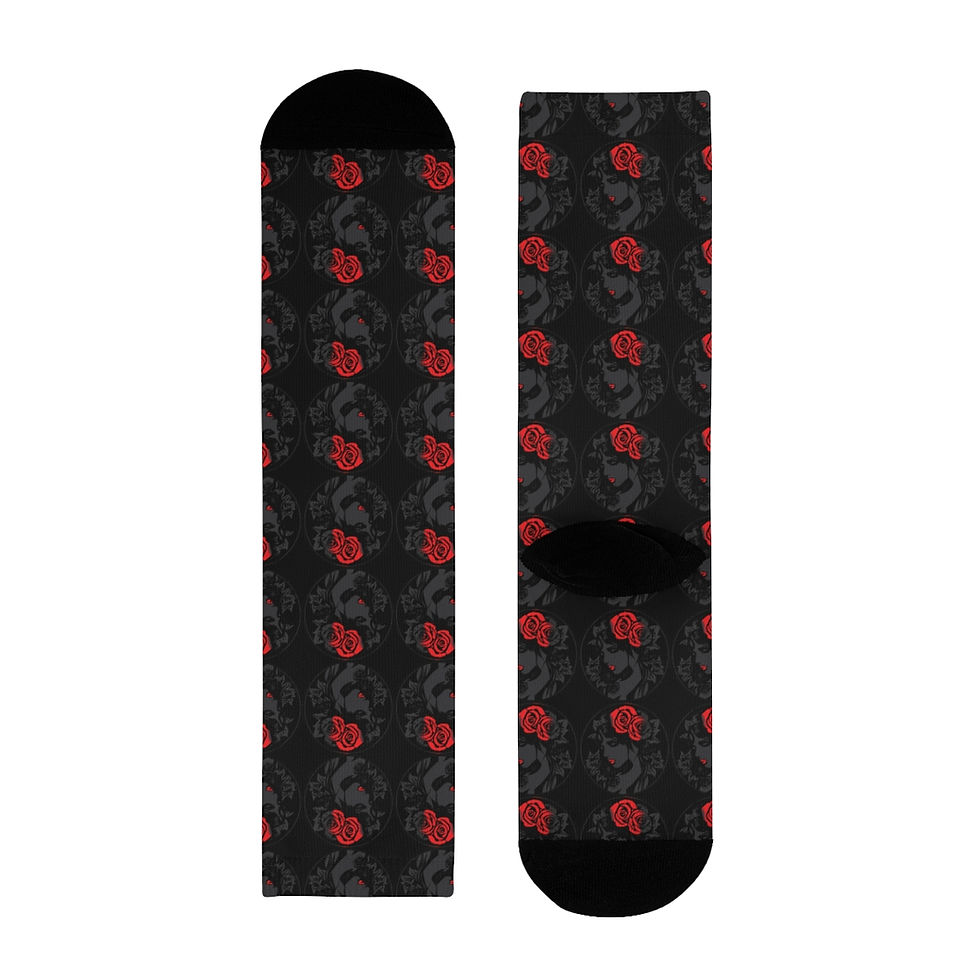 Miniaturbild: Sublimation Crew Socken (EU) Red Rose