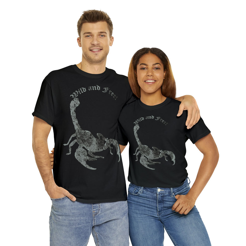 Miniaturbild: Unisex-T-Shirt aus schwerer Baumwolle Wild and Free