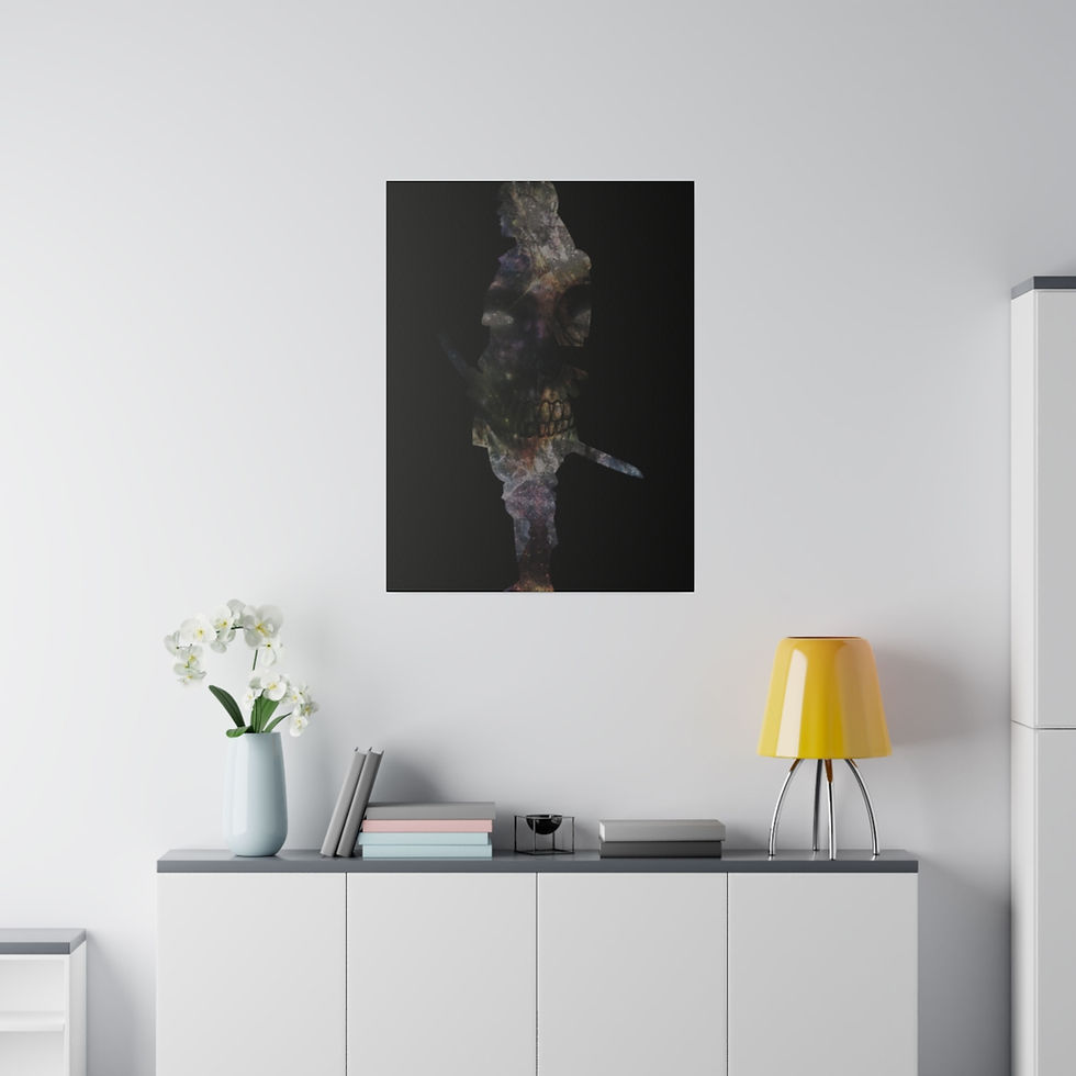 Miniaturbild: Matte Leinwand, gespannt, 0,75" Cosmic Samurai