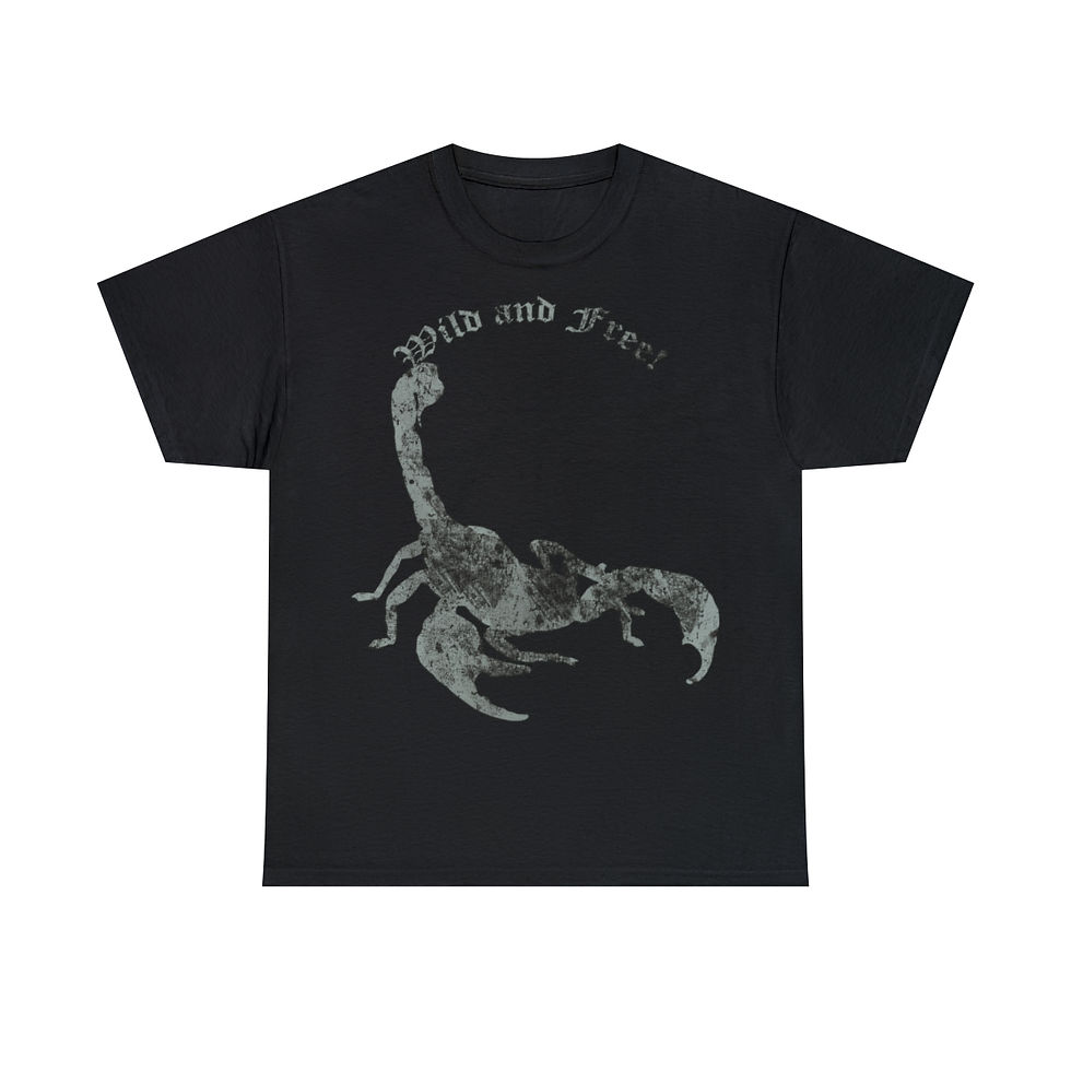 Miniaturbild: Unisex-T-Shirt aus schwerer Baumwolle Wild and Free