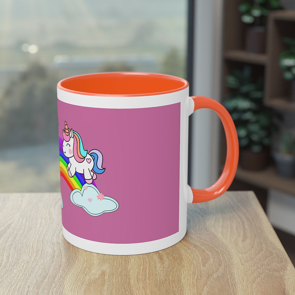 Miniaturbild: Zweifarbiger Kaffeebecher, 11oz Unicorn