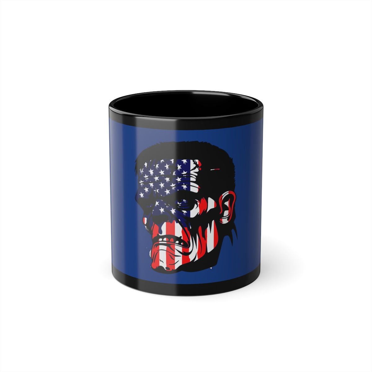 Schwarze Kaffeetasse, 0,33l American Monster