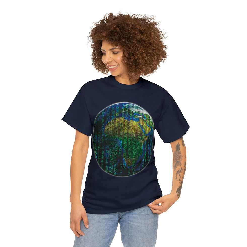 Miniaturbild: Unisex-T-Shirt aus schwerer Baumwolle Matrix World
