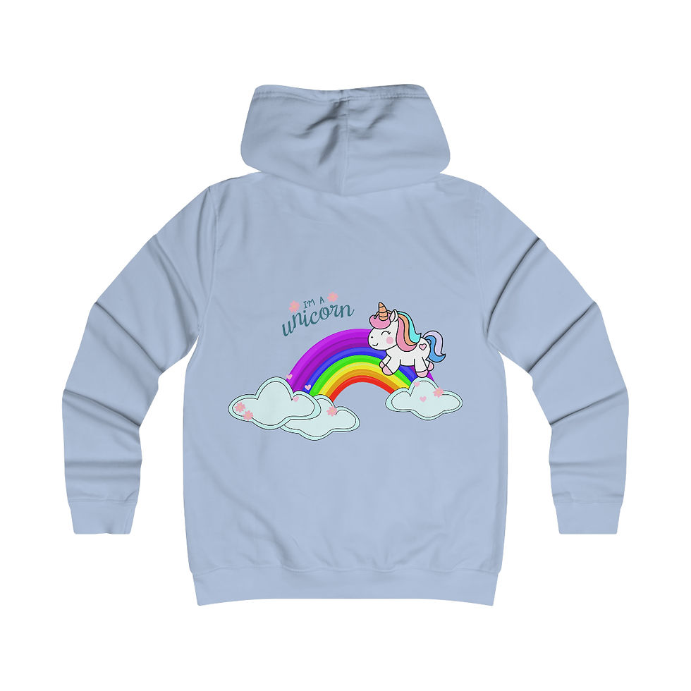 Miniaturbild: Girlie College Kapuzenpullover Unicorn