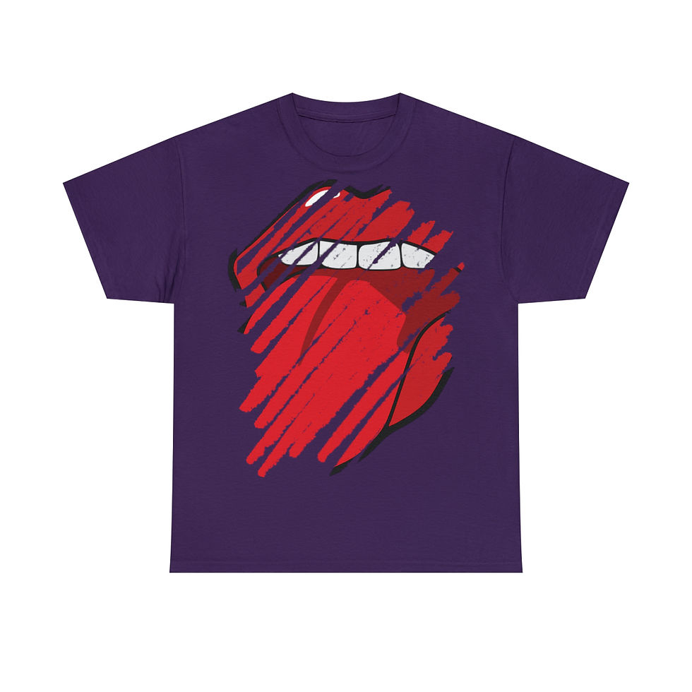 Miniaturbild: Unisex-T-Shirt aus schwerer Baumwolle Lips