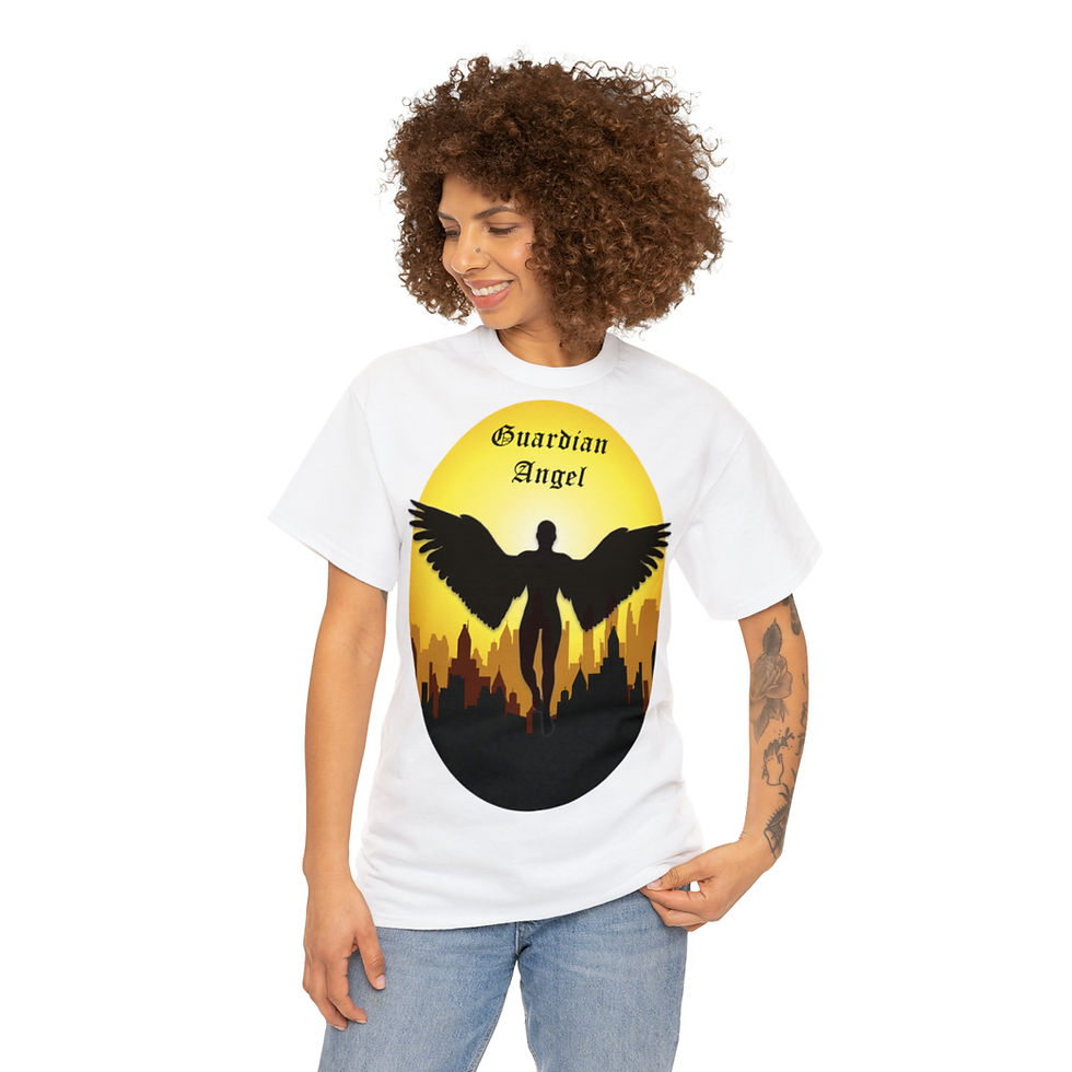 Miniaturbild: Unisex-T-Shirt aus schwerer Baumwolle Guardian Angel