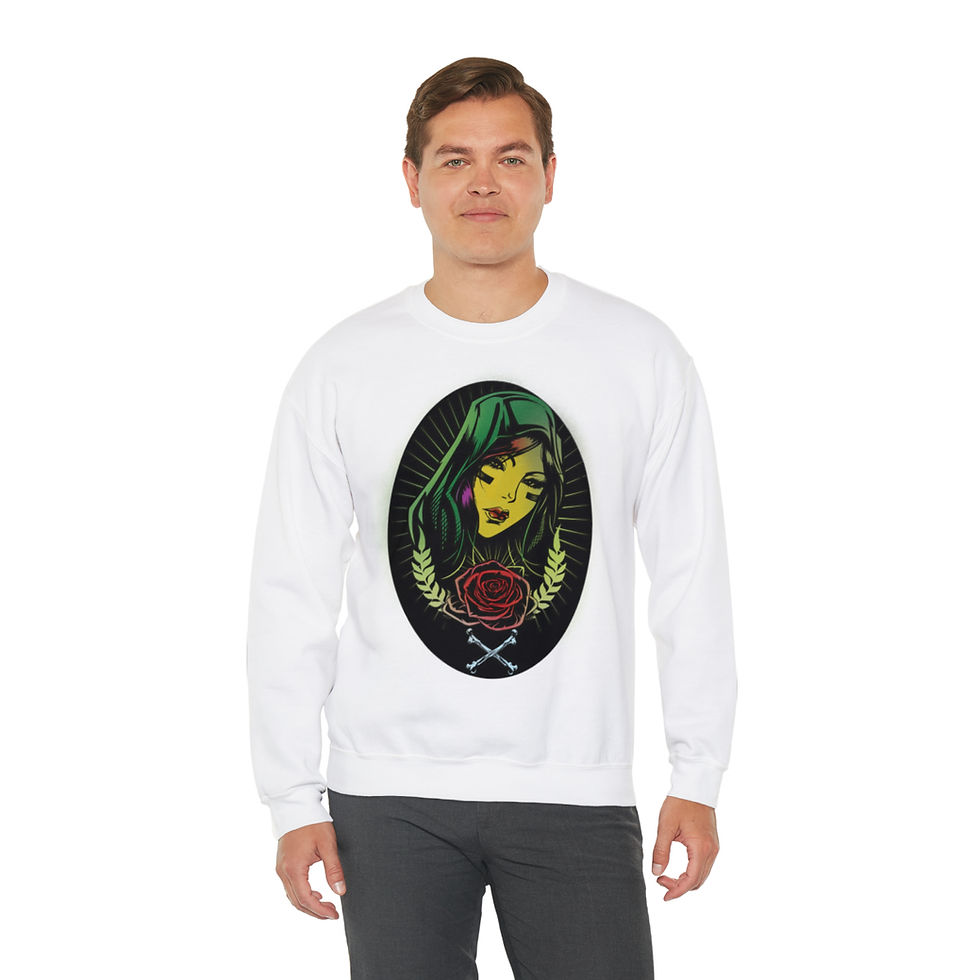 Miniaturbild: Unisex-Sweatshirt aus schwerer Mischung™ mit Rundhalsausschnitt Rose