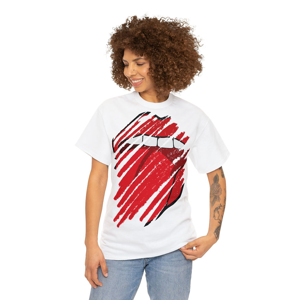 Miniaturbild: Unisex-T-Shirt aus schwerer Baumwolle Lips