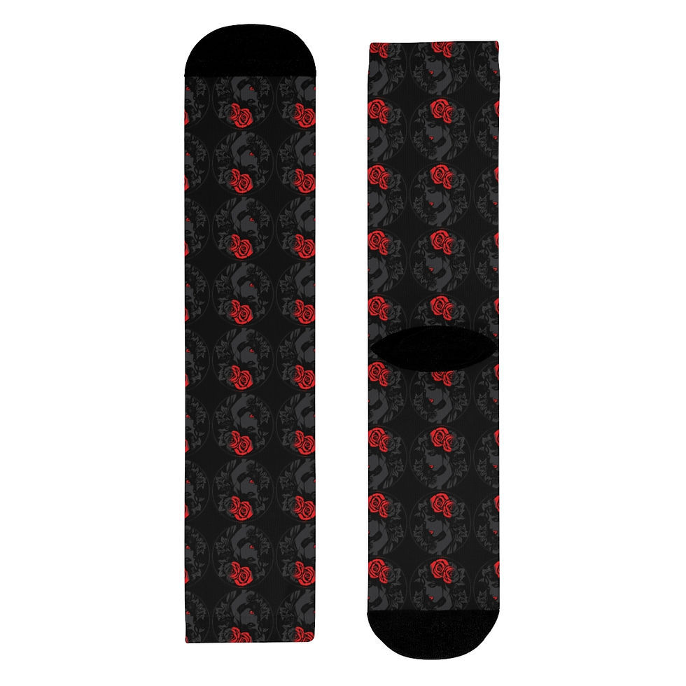 Miniaturbild: Sublimation Crew Socken (EU) Red Rose